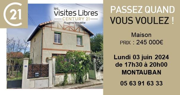 Visitez cette maison à Montauban à côté de la coulée verte avec CENTURY 21 Riquelme Immobilier