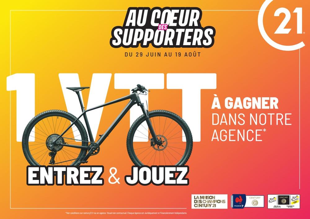 Un VTT à gagner dans votre agence CENTURY 21 Riquelme Immobilier de MONTAUBAN